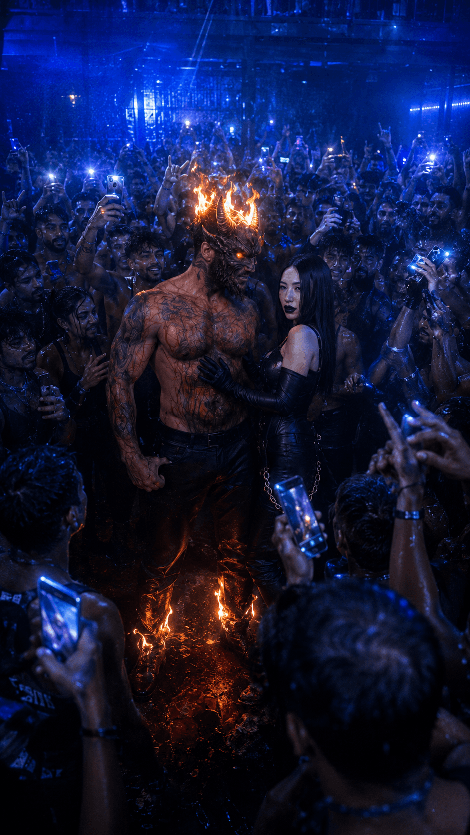 Zack Havoc nightclub crowd scene with a featured female creator